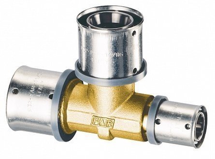 Пресс-тройник FAR 16*2 x 1/2 ВР х 16*2 лат.