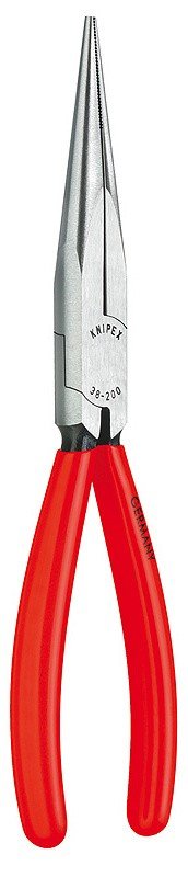 Плоскогубцы KNIPEX механика, плоскокруглые губки с крестовой насечкой, 200 мм, чёрные, 1К ручки