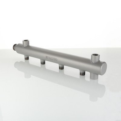 Этажный коллектор VALTEC из стали (труба ДУ-40), с межосевым расстоянием выходов 100мм, 1 х 3 выхода 1/2 НР