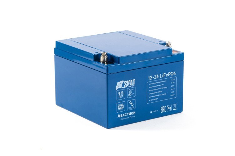 Аккумулятор Бастион Skat i-Battery 12-26 LiFePO4, литий-железо-фосфатный герметизированный