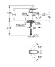 Смеситель для раковины Grohe Eurosmart Cosmopolitan 32824000