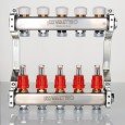 Блок коллекторный VALTEC с расход. 1х3 вых Евроконус 3/4