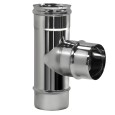 Тройник Вулкан VHR d130, 90 град., AISI 321 (матовая)