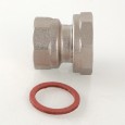 Полусгон VALTEC прямой с накидной гайкой ВР, 1х3/4 дюйма, никелированная латунь