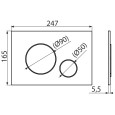 Кнопка смыва, пластик, хром Alcaplast M671