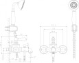 Смеситель для ванны Bravat Art F675109G-B