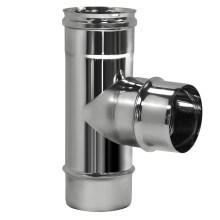 Тройник Вулкан VHR d80, 90 град., AISI 321 (матовая)