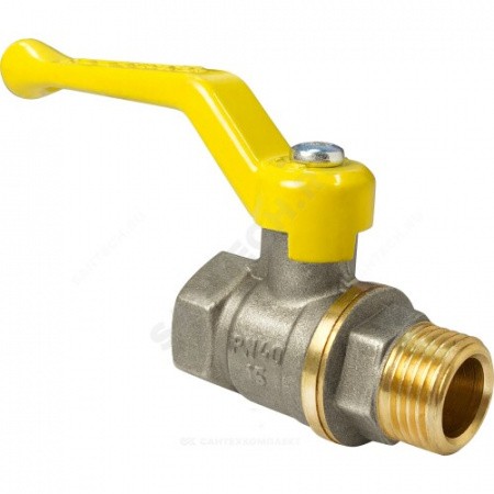 Кран шаровой Valfex VF.272.NR3.114 для ГАЗА 1 1/4 ВР/НР рычаг латунный никелированный