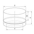 Заглушка FERRUM с отверстием (430/0,5мм) Ф130x200