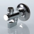 Кран шаровой VALTEC угловой с фильтром для подключения сантехнических приборов 1/2х3/4