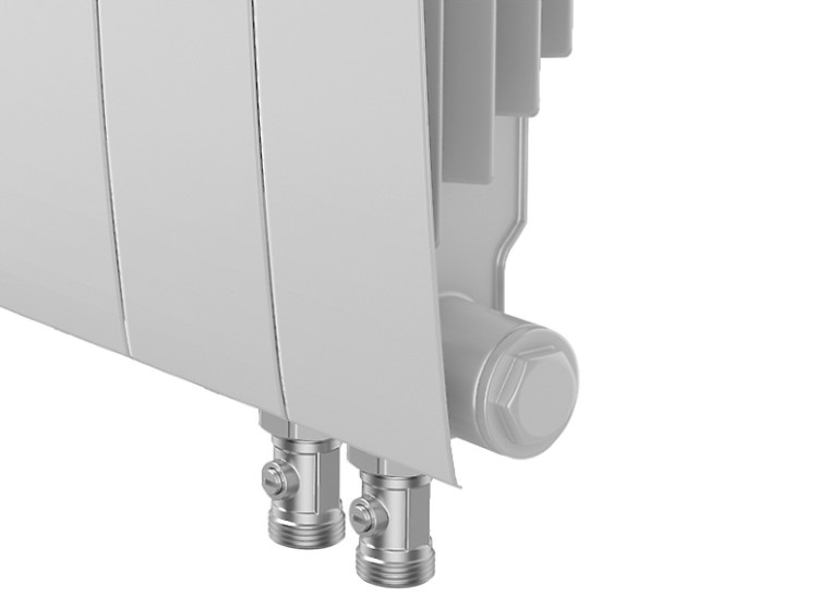 Биметаллический секционный радиатор отопления Royal Thermo Biliner 500 / V Bianco Traffico / 12 секций