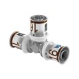 Тройник равнопроходной Uponor S-Press PLUS 20 x 20 x 20 мм, 10 бар, латунь