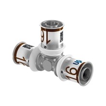 Тройник равнопроходной Uponor S-Press PLUS 20 x 20 x 20 мм, 10 бар, латунь