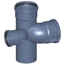 Крестовина POLOPLAST POLO-KAL NG угловая с низким ответвлением PKEDA DN110/L75/R110 87,5/180 гр.