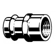 Соединительный элемент медный Viega Sanpress с SC-Contur d=15 (арт. 298 098)
