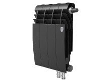 Биметаллический секционный радиатор отопления Royal Thermo Biliner 350 / V Noir Sable / 4 секции