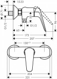 Смеситель для душа Hansgrohe Novus 71060000