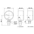 Термоманометр Watts F+R 828/4, радиальный