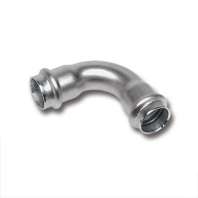 Отвод Sanha 9002A, 90 гр. ВПр-ВПр, нержавеющая сталь, 15