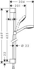 Душевой гарнитур Hansgrohe Croma Select E Multi 26580400