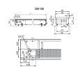 Внутрипольный конвектор с вентилятором Techno KVZV 250-120-800