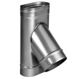 Тройник Вулкан VOG d120x240 овальный 45 град. с выходом на круг d130