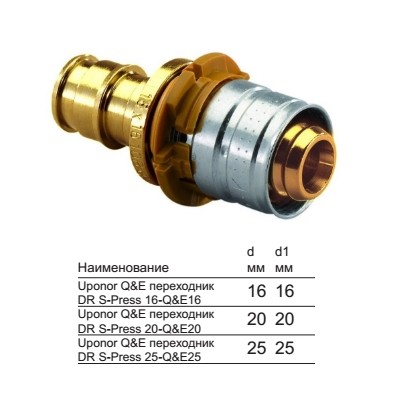 Переходник Uponor Q E ПЕРЕХОДНИК DR S-PRESS 20-Q E20