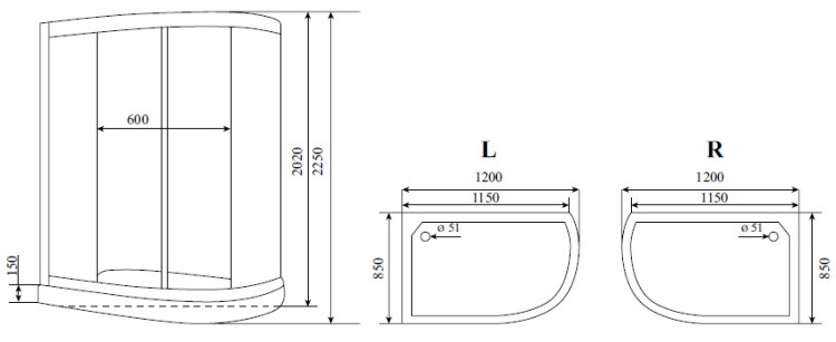 Душевая кабина Timo T-8802R Clean Glass