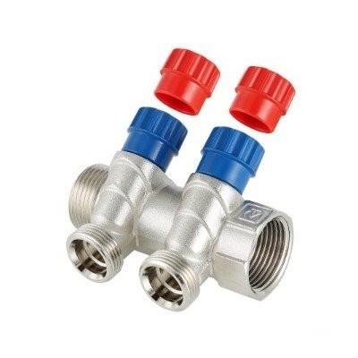Коллектор VALTEC с регул. вентилями, 1х2 вых. Евроконус 3/4