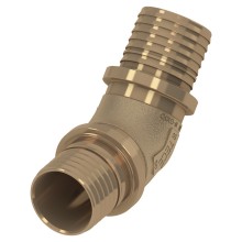 Уголок TECE TECEflex соединительный 45 гр, 25x25, бронза, наружная резьба