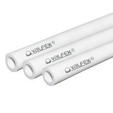 Труба полипропиленовая Valfex PP-R белая без армировки SDR 6 PN20, 20х3,4