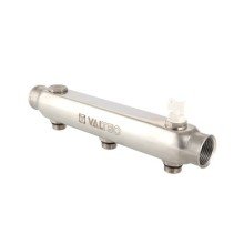 Коллектор VALTEC из нержавеющей стали, с межосевое 100 мм, 1 1/2 x 7 вых. 3/4 нар.