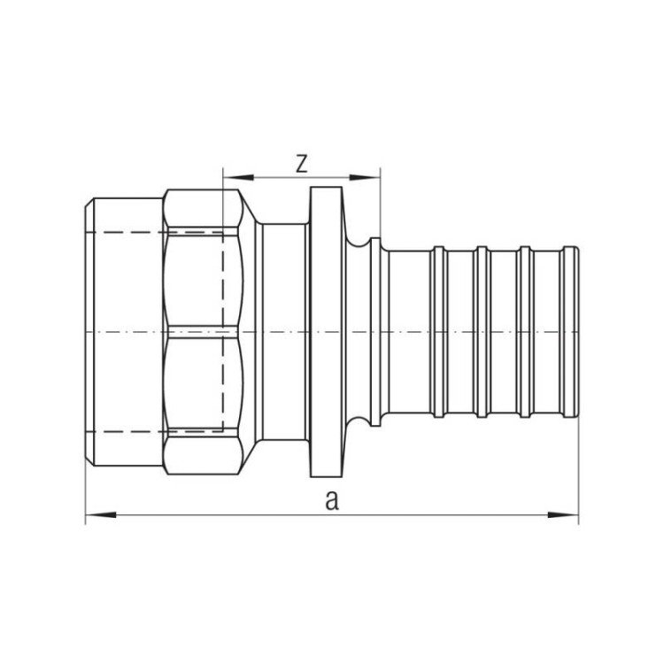 Переходник Rehau с внутренней резьбой 25-Rp 1 RX