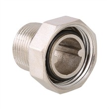 Сгон VALTEC 3/4 с накидной гайкой наружная резьба, никелированная латунь