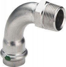 Отвод Viega 90 с наружной резьбой 18 мм х R 3/4 , Sanpress Inox, модель 2314