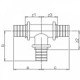 Тройник Rehau 25-25-20
