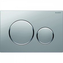 Кнопка смыва Geberit Sigma 20 двойной смыв, олеофобная, хром мат./хром глянц. 115.882.JQ.1