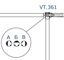 Кран шаровой VALTEC трехходовой, тип Т 3/4 ВВВ