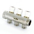 Коллектор UNI-FITT никелированный 405N с вентилями 1x1/2 с 3 отводами
