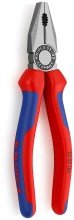 Плоскогубцы KNIPEX комб., рез: провол. ср. d 3.4 мм, твёрд. d 2.2 мм, кабель d 12 мм (16 мм?), L-180 мм, чёрн., 2К ручки