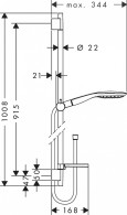 Душевой гарнитур Hansgrohe Raindance Select E 150 3jet 27857400