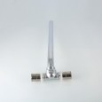 Тройник радиаторный пресс VALTEC с латунной хром. трубкой 15 мм, 16х15х16 (700 мм. длинный)