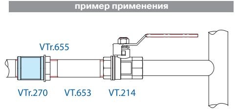 Муфта соединительная VALTEC 2 внутренняя, никелированная латунь