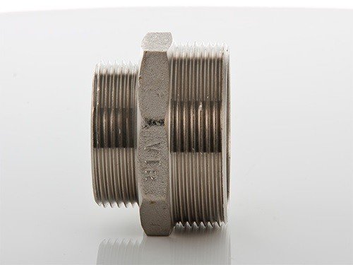 Ниппель VALTEC переходной 1 х 3/4 наружная резьба, никелированная латунь