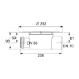 Сифон TECE TECEdrainpoint S DN 70, с универсальным фланцем Seal System
