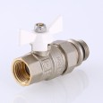 Кран шаровой VALTEC BASE с полусгоном 1/2 ВН с дополнительным уплотнением (белая рукоятка)