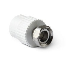Муфта полипропиленовая PRO AQUA PP-R с накидной гайкой белая (25-1), арт.PA29015