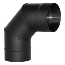 Отвод Вулкан VBR d130 90 град. нерж. 0,8 черный