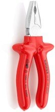 Плоскогубцы KNIPEX комб. особ. мощн. VDE, рез: провол. твёрд. d 2.8 мм, роял. струна d 2.2 мм, кабель d 13 мм, L-200 мм, хром, 1К ручки