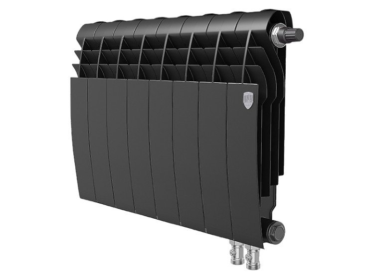 Биметаллический секционный радиатор отопления Royal Thermo Biliner 350 / V Noir Sable / 8 секций